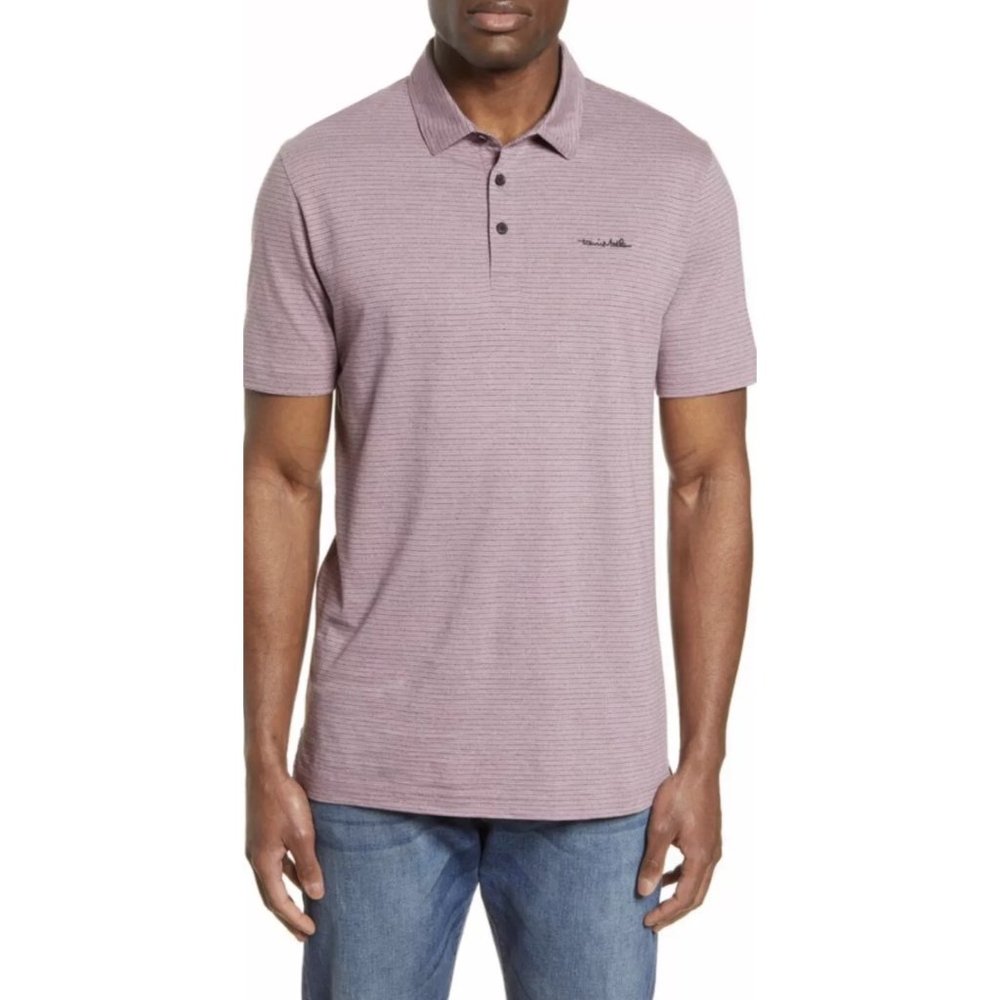 Travis Mathew Fish Outta Water Men’s Polo Medium Bordeaux Red